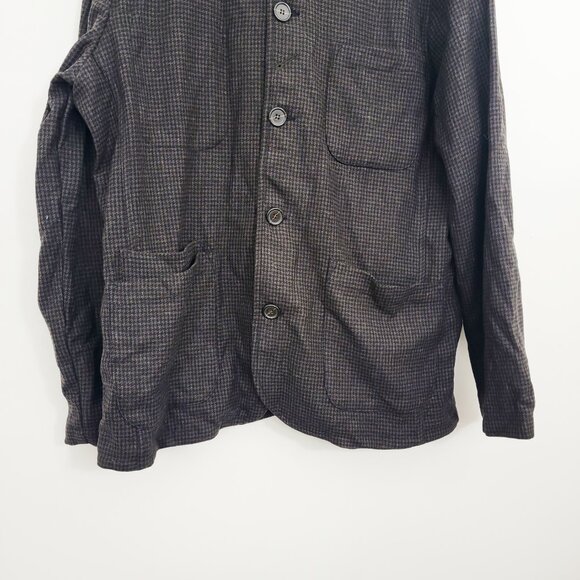 Universal Works Dogtooth Wool Mix Bakers Jacket in Brown XXL NWT - Picture 4 of 8
